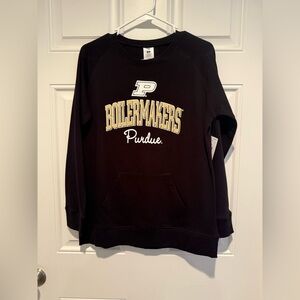 Purdue PEL Athletic size small ladies pullover sweatshirt with front pocket.